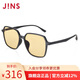 睛姿（JINS）防藍光眼鏡男女護目鏡56%防藍光輻射輕量大方框FPC22S253 97B亞光黑色（包裝全新升級）