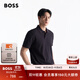 BOSS博斯男士徽標印花棉質(zhì)珠地布短袖Polo衫 001-黑色 M