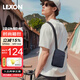 樂上（LEXON）休閑斜挎包男士單肩手機包商務(wù)運動輕便通勤百搭牛皮小背包禮物