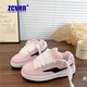 ZCVRR粉色面包鞋女ins潮2025年秋季新款板鞋學(xué)生百搭厚底休閑運動(dòng)女鞋 粉紅色 37 (235mm)