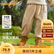 巴拉巴拉童裝兒童褲子男童女童加絨長(zhǎng)褲2024冬裝天鵝絨束腳褲208424108202