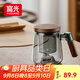 富光泡茶杯茶水分離高硼硅玻璃杯辦公室喝茶水杯子花茶杯公道杯子