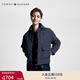 TOMMY HILFIGER秋冬女裝休閑菱形格紐扣翻領(lǐng)寬松保暖短款棉服夾克外套 藏青色DW5 M （推薦：115-130斤）