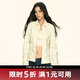 AAISUP美式復古翻領(lǐng)古早長(cháng)袖外套女2025年秋季新款百搭顯瘦短款修身夾克 米白色 L