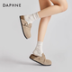 達芙妮厚底勃肯鞋女秋外穿絕美2025新款真皮一腳蹬增高包頭半拖鞋