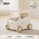 佟年萌樂(lè )搖馬學(xué)步推車(chē)嬰兒手推車(chē)玩具防O型腿多功能助步車(chē)一周歲生日禮物 4輪調速-燕麥奶+安全帶+牽引繩 無(wú)規格