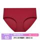蘭卓麗商場(chǎng)同款內褲女棉質(zhì)底襠中低腰平角褲舒適無(wú)痕短褲親膚底褲 朱砂紅 - 1條 M (160)