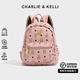 CHARLIE&KELLI CK品牌包包女款書(shū)包雙肩包女士2025年媽咪背包大容量實(shí)用禮物女 粉色大號【代寫(xiě)賀卡 品牌禮袋】