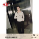 H&M【七夕禮物】女裝T恤莫代爾混紡顯瘦打底衫長(zhǎng)袖內(nèi)搭上衣0999727 白色018 155/80