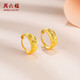 周六福足金999車(chē)花黃金耳環(huán)耳飾女 計價(jià)AA097513 一對 約2.89g 生日禮物