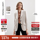 朗姿醋酸高級感職業(yè)白色西服外套女士秋季新款通勤氣質(zhì)西裝 米白色2 M