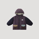 巴厘小豬男童棉服外套冬季加厚保暖外出棉衣寶寶連帽冬裝夾棉上衣兒童棉襖 暗夜紫 100