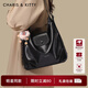 CharisKitty小c&k大容量單肩斜挎包女式2025新款托特包雙肩包節日輕奢禮物 Black黑色【小CK節日專(zhuān)屬禮物】