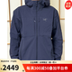 始祖鳥(niǎo)（ARC'TERYX）GAMMA LIGHTWEIGHT 刺繡標男款軟殼衣戶(hù)外連帽防風(fēng)沖鋒衣夾克外套BLACK SAPP寶石藍XL