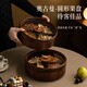 北歐國度新中式干果盤(pán)客廳茶幾家用堅果收納盒實(shí)木高檔糖果盒密封盒 【甄選奧古曼木材】四宮格果盤(pán)-喜鵲提手 1個(gè)