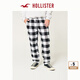 HOLLISTER24春秋款法蘭絨遛彎居家慵懶格子長褲男裝KI313-4031 黑色格子 L (180/86A)尺碼偏大建議小一碼