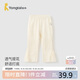 童泰（TONGTAI）女寶寶褲子春秋季女童打底褲兒童外出蕾絲邊長(cháng)褲童裝杏色100cm
