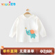 優(yōu)奇寶寶秋衣嬰兒衣服純棉印花內衣T恤套頭全棉卡通兒童春秋打底衣服
