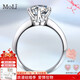 MoLi人工培育鉆石戒指18K金1克拉人造結(jié)婚鉆戒指D色GIA證婚戒大鉆戒 GIA證書18K金1克拉培育鉆D色VVS