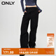ONLY秋冬休閑潮酷高腰闊腿工裝褲休閑褲女|123414005 H1Z 黑色 165/68A/MR