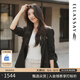 歌力思（ELLASSAY）博主同款25春夏新款100%萊賽爾隨性簡約廓形西裝女EWB362T00900 經(jīng)典黑 XS