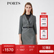 PORTS寶姿春夏新品女裝長袖中長連衣裙LM8D030MFF062【下架】 黑色混色 XL (10)