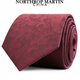 諾斯.馬丁高端真絲領(lǐng)帶男士商務(wù)手打結婚新郎西裝高檔紅色高級感輕奢禮物盒