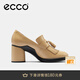 愛(ài)步（ECCO）高跟鞋女 優(yōu)雅流蘇深口牛皮粗跟正裝單鞋女  雕塑奢華222663 HL 裸色22266301211 36