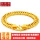 金世喜珠寶 999足金 經(jīng)典馬鞭手鏈 老板手鏈土豪黃金手鏈 經(jīng)典雙幅扣 時(shí)尚威武霸氣馬鞭土豪鏈送禮 鏈長(cháng)17CM金重18.44g