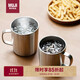 無(wú)印良品（MUJI）不銹鋼雙層馬克杯 大容量男女辦公學(xué)生水杯茶杯咖啡杯 銀色490ml