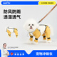 wakytu英國狗狗衣服春夏小型犬比熊可牽引寵物外出防臟四腳沖鋒衣 M碼-【適用于14-20斤以?xún)葠?ài)寵】