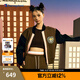 Champion【泡泡瑪特聯(lián)名】冠軍夾克外套女2024冬秋新款美式棒球服 咖啡色拼接 M