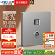正泰（CHNT）開(kāi)關(guān)插座6C 奶油風(fēng)大板 家用86型帶USB斜五孔暗裝插座面板 幻銀 電視電腦（超五類(lèi)）
