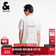 杰克·瓊斯（JACK&JONES）男裝夏季T恤精致刺繡時尚百搭潮流舒適簡約個性短袖上衣225301087 A06雪白色 L （180）