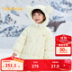 巴拉巴拉童裝兒童羽絨服女童冬裝甜美可愛(ài)連帽上衣厚款保暖戶(hù)外潮 白色調00311-白鴨絨 100 充絨量80g