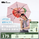 蕉下（beneunder）防紫外線(xiàn)三折倍護黑膠晴雨傘防曬傘野果BM397 桃桃烏龍