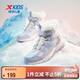 特步（XTEP）兒童童鞋女童冬季戶(hù)外長(cháng)絨保暖高筒棉靴 雪青紫/帆白 37碼