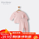 Kordear Kordear 嬰兒德絨保暖套裝秋冬女寶寶衣服冬季男童打底內衣睡衣 櫻花粉高腰款 90cm