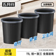 五月花壓圈垃圾桶直投11L*3只裝黑色分類(lèi)宿舍家用衛生間廚房辦公紙簍