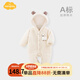 Aengbay昂貝 嬰兒外出抱衣冬裝加厚毛絨新生兒連體衣可愛(ài)爬服寶寶棉服 米白色 90cm
