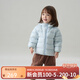 papa爬爬秋冬季新品兒童羽絨服輕薄男女童蓄熱耳朵羽絨衣外套 藍色-兒童 110 cm