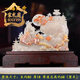 宋禮庭 SOGLYTIN天然玉石玉雕阿富汗紅花冰玉石山水擺件客廳玄關(guān)裝飾品開(kāi)業(yè)禮品 長(cháng)80厚18高68