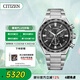 西鐵城（CITIZEN）ATTESA系列 光動能多局電波舒博鈦表帶萬年歷商務(wù)男表CB5966-69E