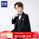 羅蒙兒童西裝套裝男童花童禮服帥氣西服主持人鋼琴畢業(yè)演出服秋狂歡節 外套+褲子+馬甲+襯衫+領(lǐng)結 140