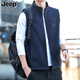 JEEP搖粒絨馬甲男士2025秋冬季新款外套寬松大碼加絨保暖坎肩背心馬夾 寶藍色 【專(zhuān)柜品質(zhì)】 5XL 【建議體重205-220斤】