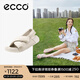 愛步（ECCO）涼鞋女 夏季軟底泡芙鞋交叉帶厚底拖鞋外穿 科摩206653 石灰色20665301378 36