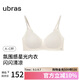 ubras新品無(wú)尺碼小涼風(fēng)星光V領(lǐng)新款涼感鏤空背勾透氣文胸罩內(nèi)衣女麥奶