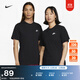 耐克男子輕便純棉T恤休閑標準款舒適刺繡柔軟NIKE CLUB AR4999 013黑/(白) S
