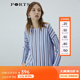 PORTS寶姿 商場同款新品女裝氣質(zhì)百搭條紋針織上衣LL8K414RKE004 貝爾藍(lán) S