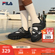 斐樂(lè )（FILA）官方女鞋歐客漫涼鞋2025夏季新款瑪麗珍涼拖魔術(shù)貼鞋子 黑-BK 38